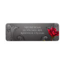Search for red ornament return address labels Elegant