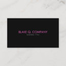 Search for pink and black business cards Elegant