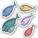 Search for fun fishes stickers Whimsical