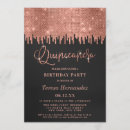 Search for pink gold quinceanera invitations Elegant chic
