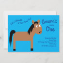 Search for horse 1st birthday invitations Pony