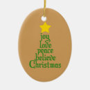 Search for peace love joy christmas tree decorations Star