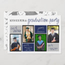Search for blue and silver graduation invitations College