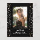 Search for quinceanera save the dates Black and gold