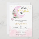 Search for moon and back baby shower invitations Over the moon