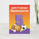 Search for granddaughter 5th birthday cards Five