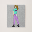 Search for girl puzzles Illustration