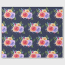 Search for navy floral wrapping paper Watercolor