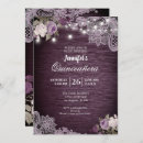 Search for rustic quinceanera invitations Purple