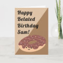Search for chocolate birthday cards Doughnut