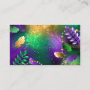 Search for masquerade business cards Mardi gras