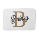 Search for monogrammed bath mats Girly
