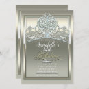 Search for platinum birthday invitations Elegant