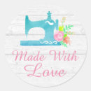 Search for antique sewing machine stickers Handmade with love
