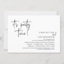 Search for time wedding invitations Black and white