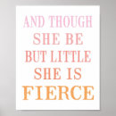 Search for she is fierce quote posters Pink