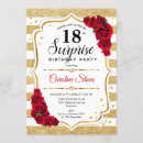 Search for red roses 18th birthday invitations For her