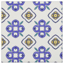Search for blue and yellow floral fabric Green