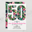 Search for beach 50th birthday invitations Pink