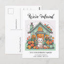 Search for new cat announcement postcards Watercolor