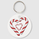 Search for candy cane key rings Red and white