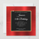 Search for black gold red birthday invitations Girly