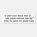 Search for mule bumper stickers Horse