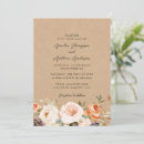 Search for orange floral wedding invitations Rustic