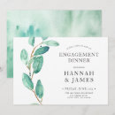 Search for green engagement party invitations Watercolor