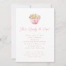 Search for pink popcorn invitations She's ready to pop
