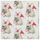 Search for christmas dog fabric French bulldog