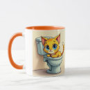 Search for toilet cartoon mugs Cat