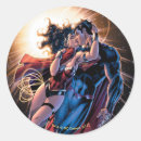 Search for 75th anniversary stickers Superman wonder woman kiss