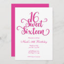 Search for hot pink sweet 16 invitations Glam