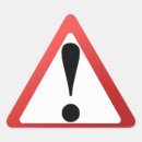 Search for red warning stickers Danger
