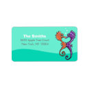 Search for sea horse return address labels Cute