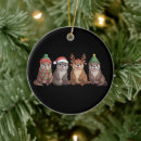 Search for otter christmas tree decorations Santa claus