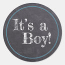 Search for boy announcement stickers Chalkboard