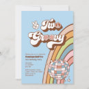Search for two groovy party invitations Instant download