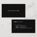Search for web developer business cards Coding