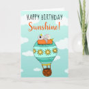 Search for hot air balloon birthday cards Girly