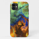 Search for flame fractal iphone cases Green