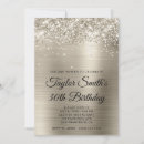 Search for platinum birthday invitations Glitter