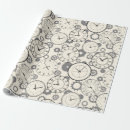 Search for clock wrapping paper Steampunk