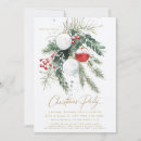Search for red and white christmas invitations Modern elegant