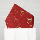 Search for gold heart tissue paper Red