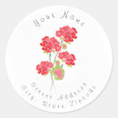 Search for geranium return address labels Floral