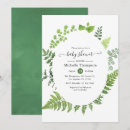 Search for watercolor woodland baby shower invitations Greenery