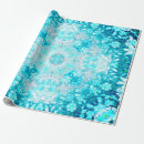 Search for crystals wrapping paper Blue