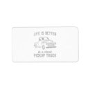 Search for pickup truck return address labels Vintage